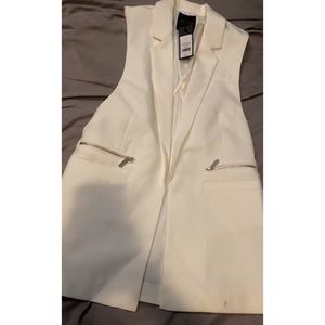 Professional White dynamite blazer vest